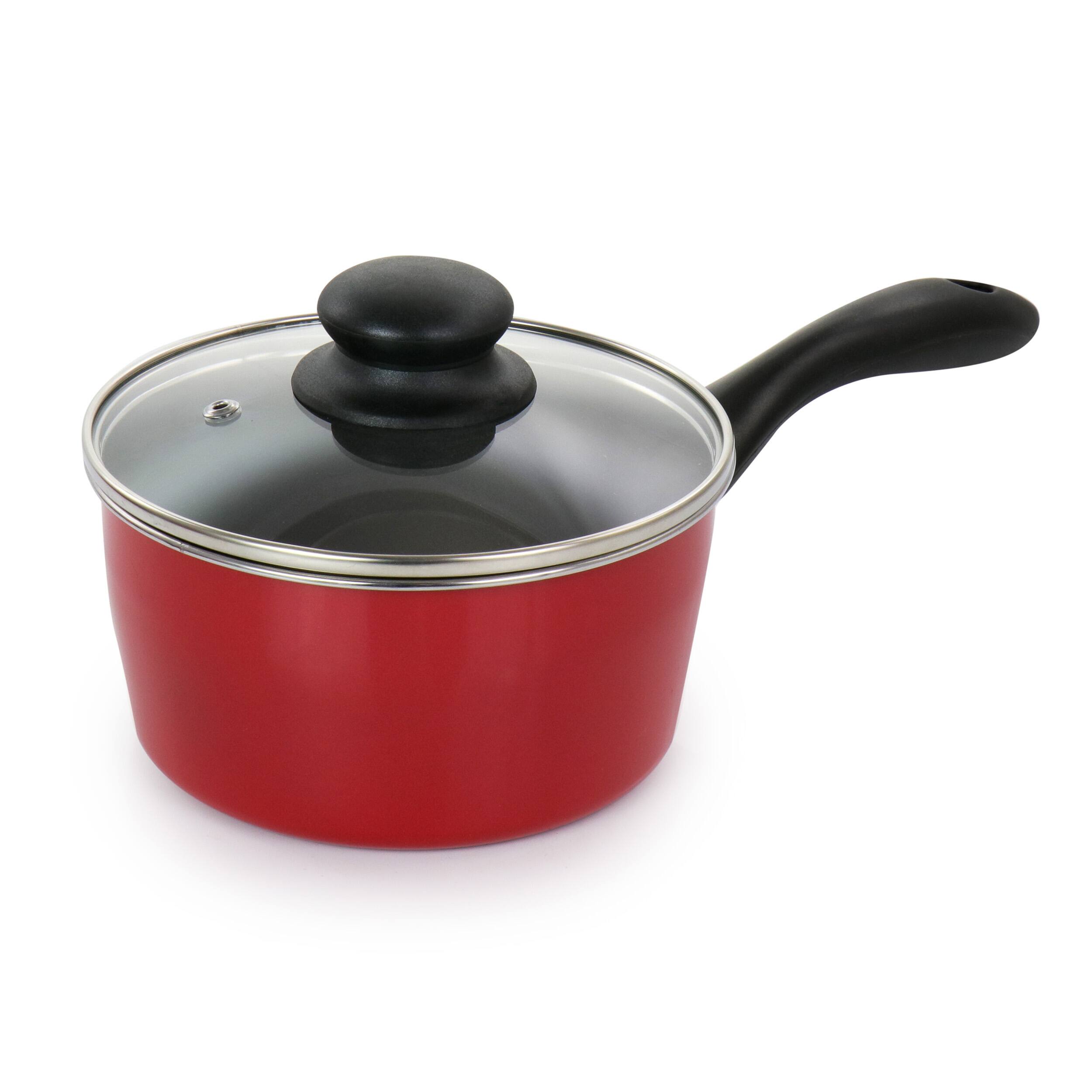 Alt View 5. Better Chef - Gibson Home Armada 7 Piece Nonstick Carbon Steel Cookware Set in Red - Red.