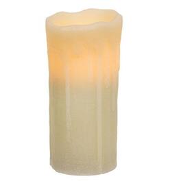 BreeBe - Dripped Pillar Candle 7 inch - White