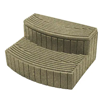 Front. Good Ideas - Good Ideas Sora Steps Lightweight Outdoor and Indoor Storage Step, Sandstone - Sandstone.