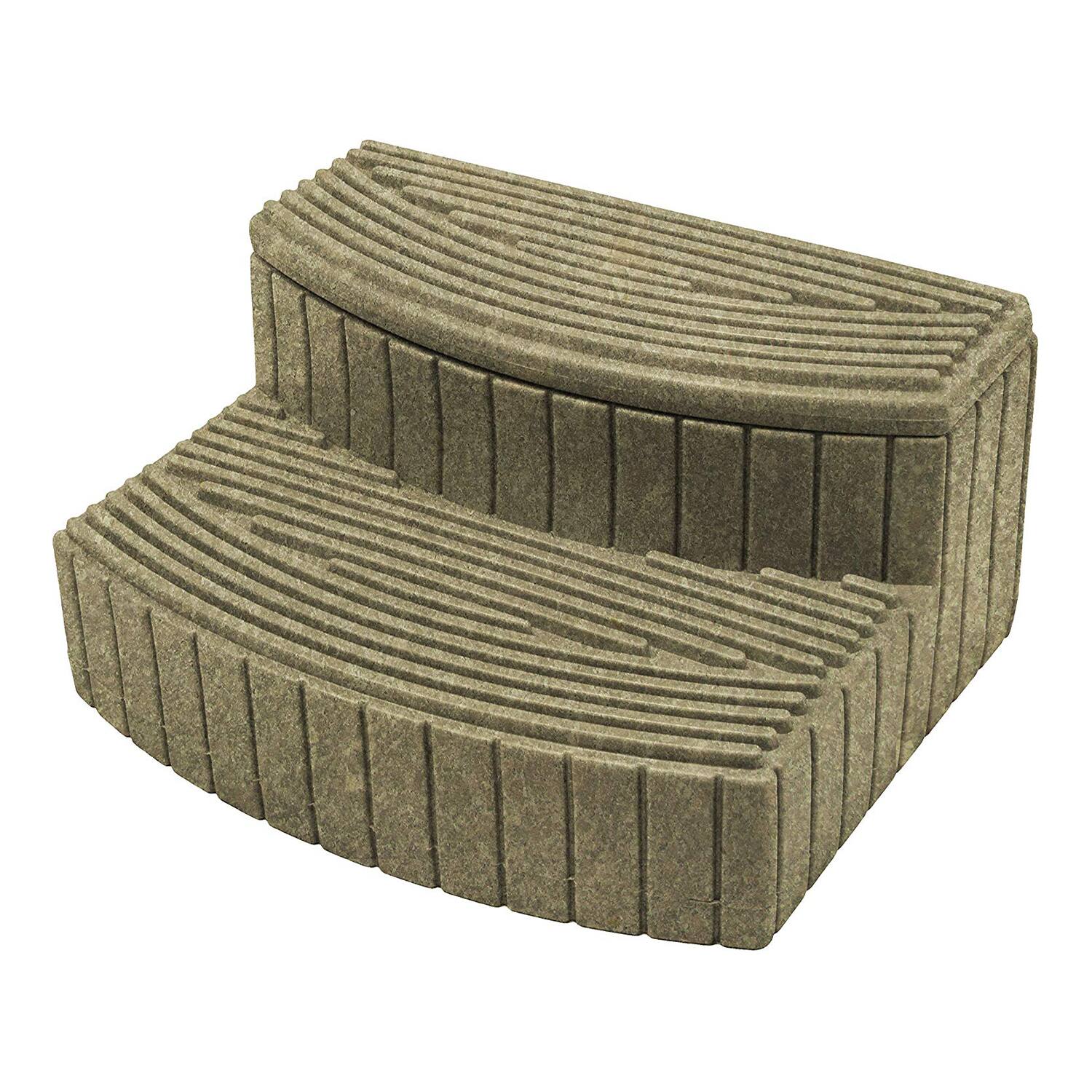 Front. Good Ideas - Good Ideas Sora Steps Lightweight Outdoor and Indoor Storage Step, Sandstone - Sandstone.