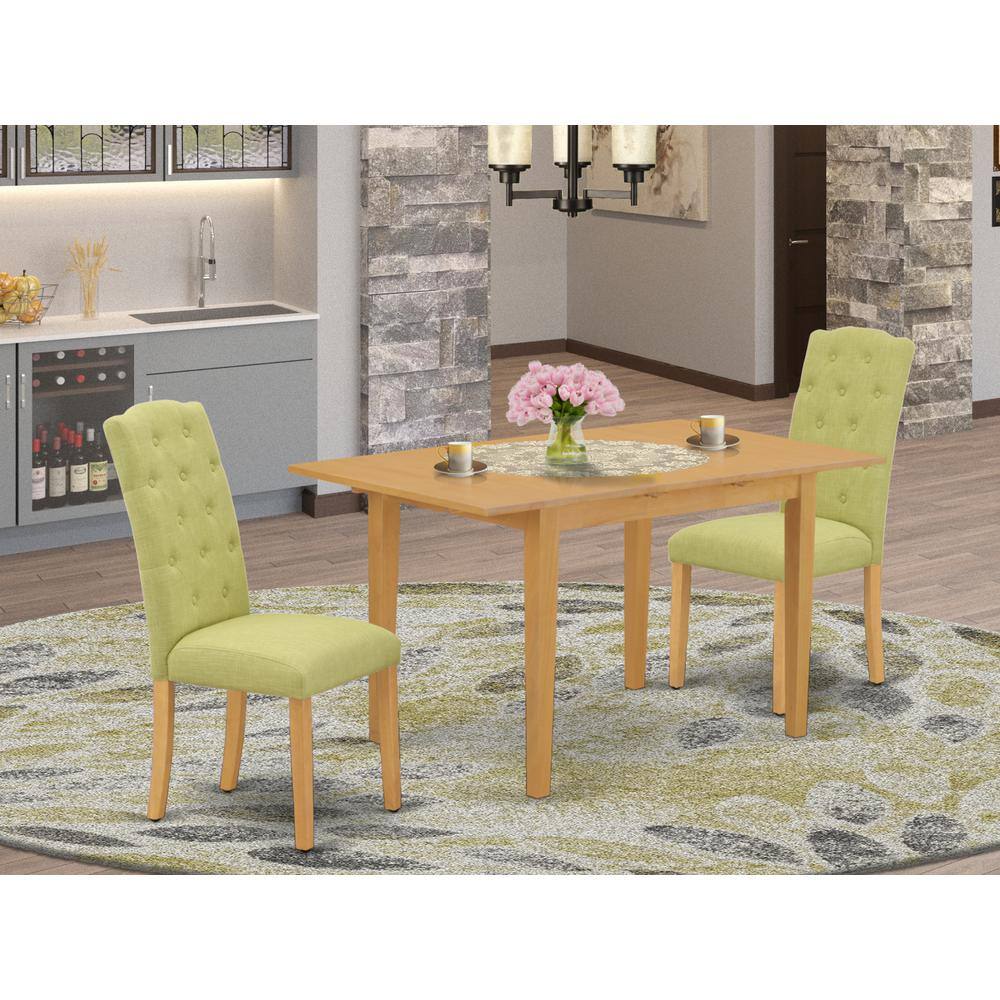 Left. East West Furniture - Dining Room Set Oak - Brown.