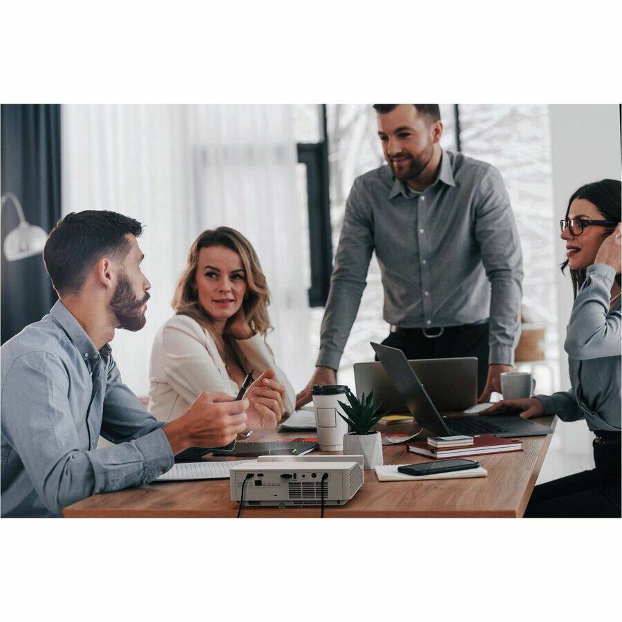 Alt View 4. Optoma - Optoma ZW410UST 3D Ultra Short Throw DLP Projector - 16:10 - Portable - White - Front - 30000 Hour Normal Mode - White.