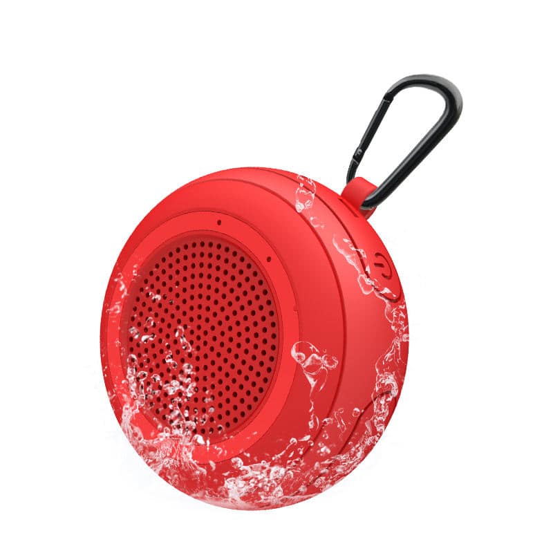 PRIMEPLUS - T101 Portable Wireless IP67 Waterproof Floating Bluetooth Speaker Bathing Room Swimming Pool Music Player - Red