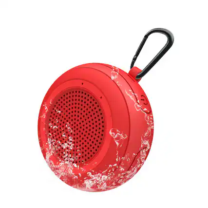 Front. PRIMEPLUS - T101 Portable Wireless IP67 Waterproof Floating Bluetooth Speaker Bathing Room Swimming Pool Music Player - Red.