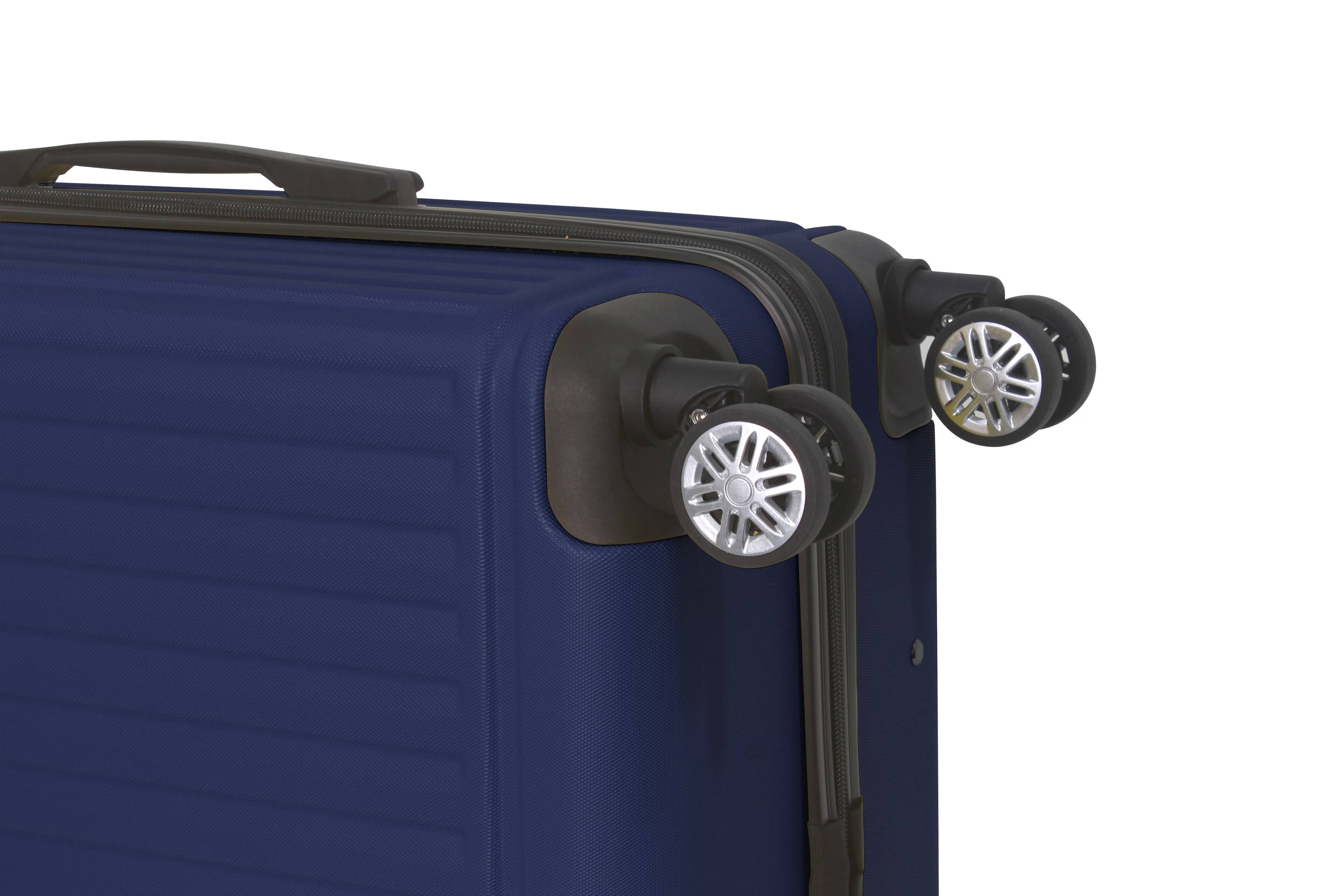 Alt View 7. Bestier - 3-Piece ABS Hardshell Luggage Set (20”/24”/28”) with TSA Lock, Silent Spinner Wheels & Telescopic Handle - Blue.