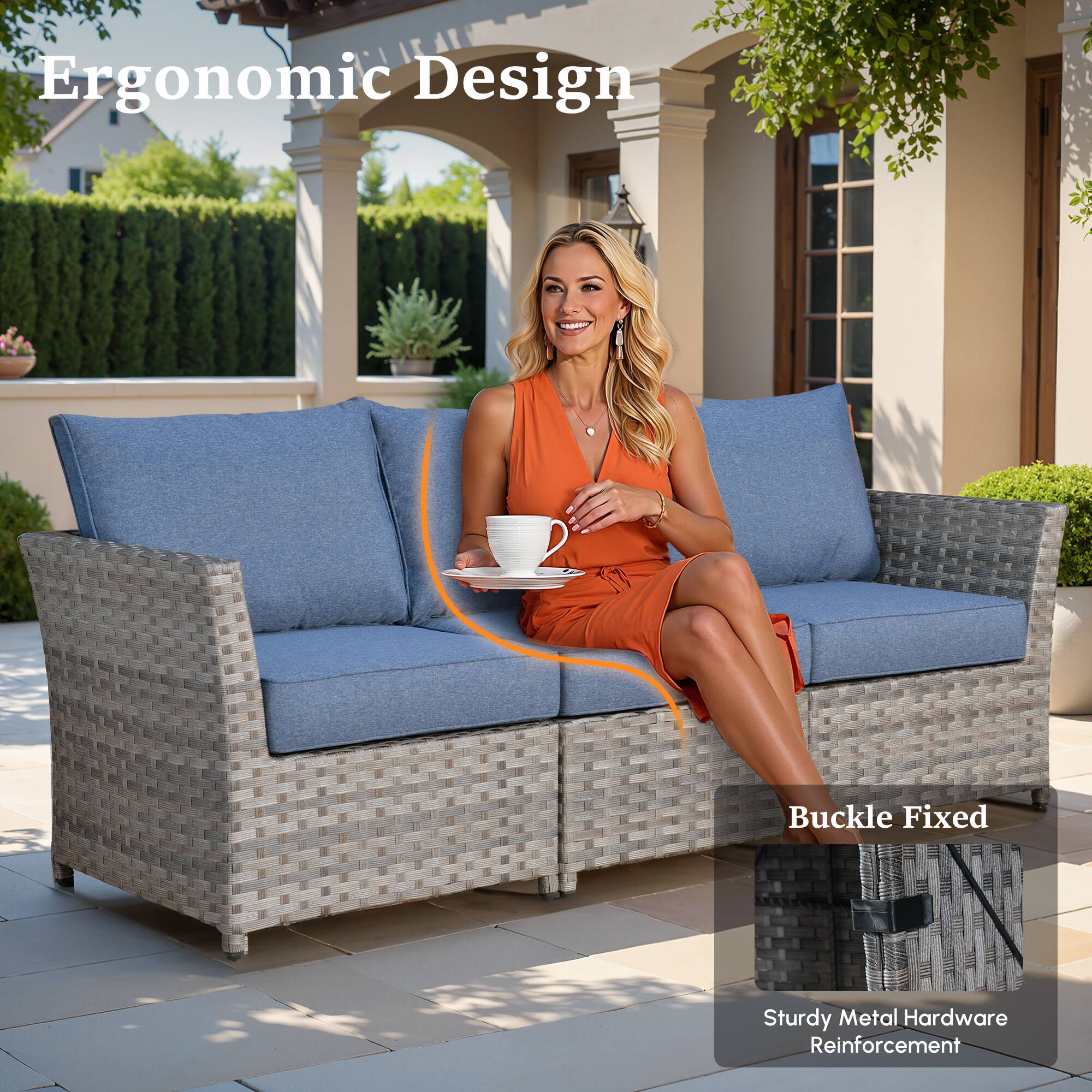 Ergonomic Design  
Buckle Fixed  
Sturdy Metal Hardware Reinforcement