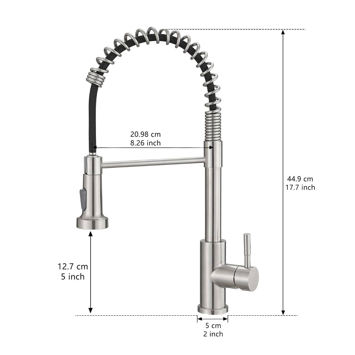 20.98 cm 8.26 inch  
44.9 cm 17.7 inch  
12.7 cm 5 inch  
5 cm 2 inch