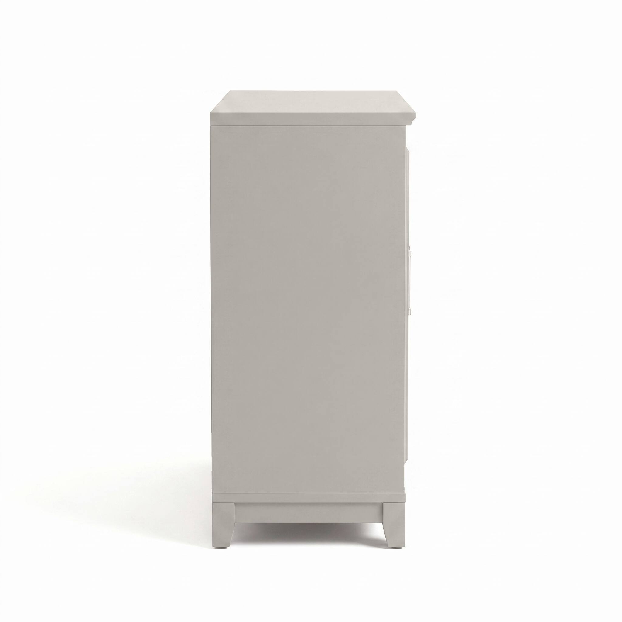 Alt View 9. Martha Stewart - Lily Pond Set of 2 Modular Storage Cabinets with Adjustable Shelf, Soft-Close Doors, Solid Wood Frames and Legs - Sharkey Gray/Brushed Stainless Steel Hardware.