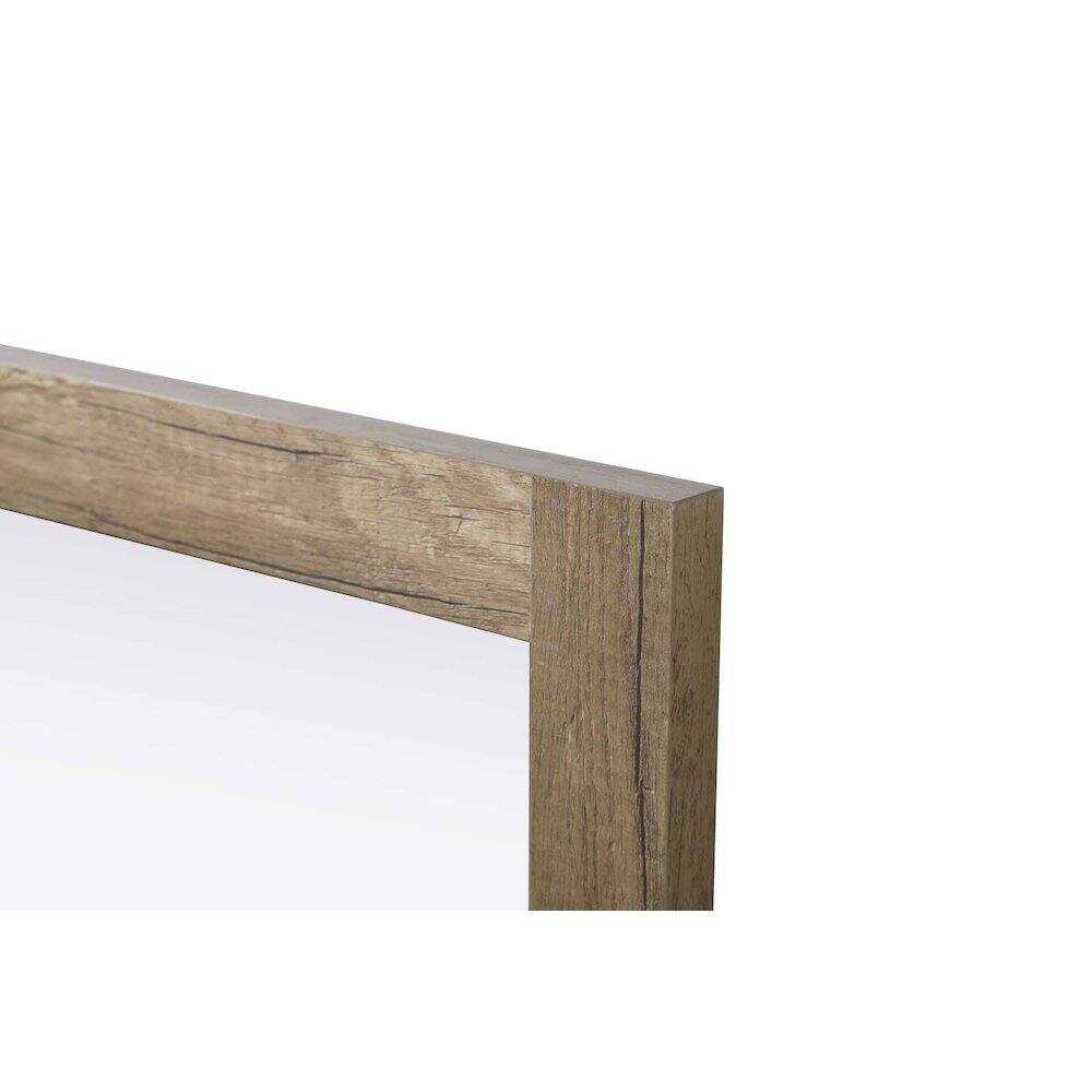 Left. Elegant Kitchen and Bath - Noah Wooden Rectangle Mirror 27 x 36 in Natural Oak - Natural Oak.