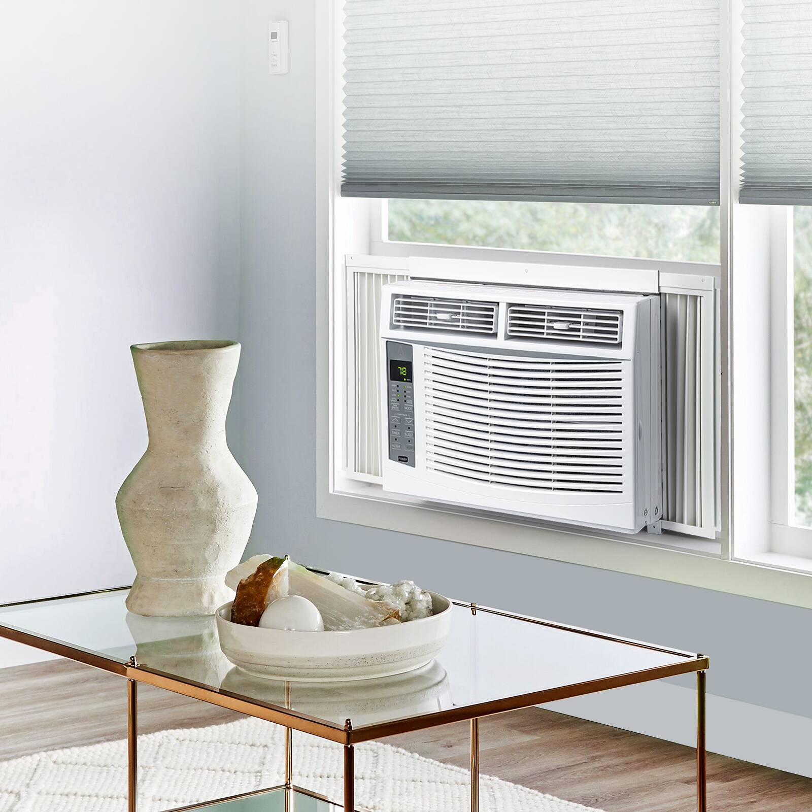 Alt View 4. TROPOW - 6000 BTU Window Air Conditioner with WiFi, Window AC Unit Cools Up to 250 Sq. Ft., Perfect for Small Rooms, Living Room - white.