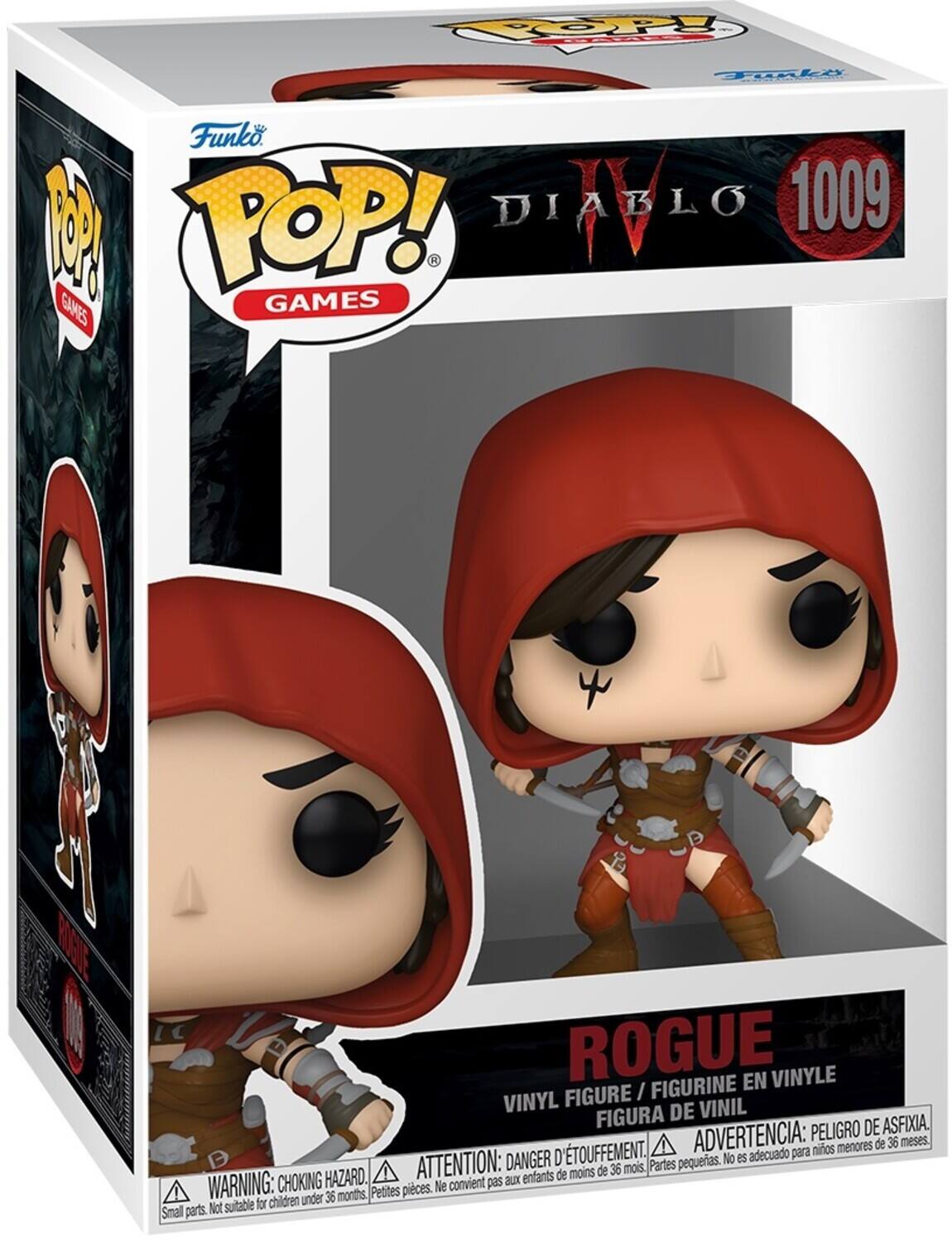 POP! Funko POP! DIABLO 1009 GAMES GAMES ROGUE EN VINYLE FIGURE I FIGURINE VINYL DE VINIL FIGURA DE ASFIXIA. ADVERTENCIA: PELIGRO DE ASFIXIA. ATTENTION: DANGER D'ETOUFFEMENT. Partes pequeias. No es adecuado para niños menores de 36 meses. CHOKING HAZARD. WARNING: CHOKING HAZARD. Small parts. Not suitable for children under 36 months, Petites pièces. Ne convient pas aux enfants.