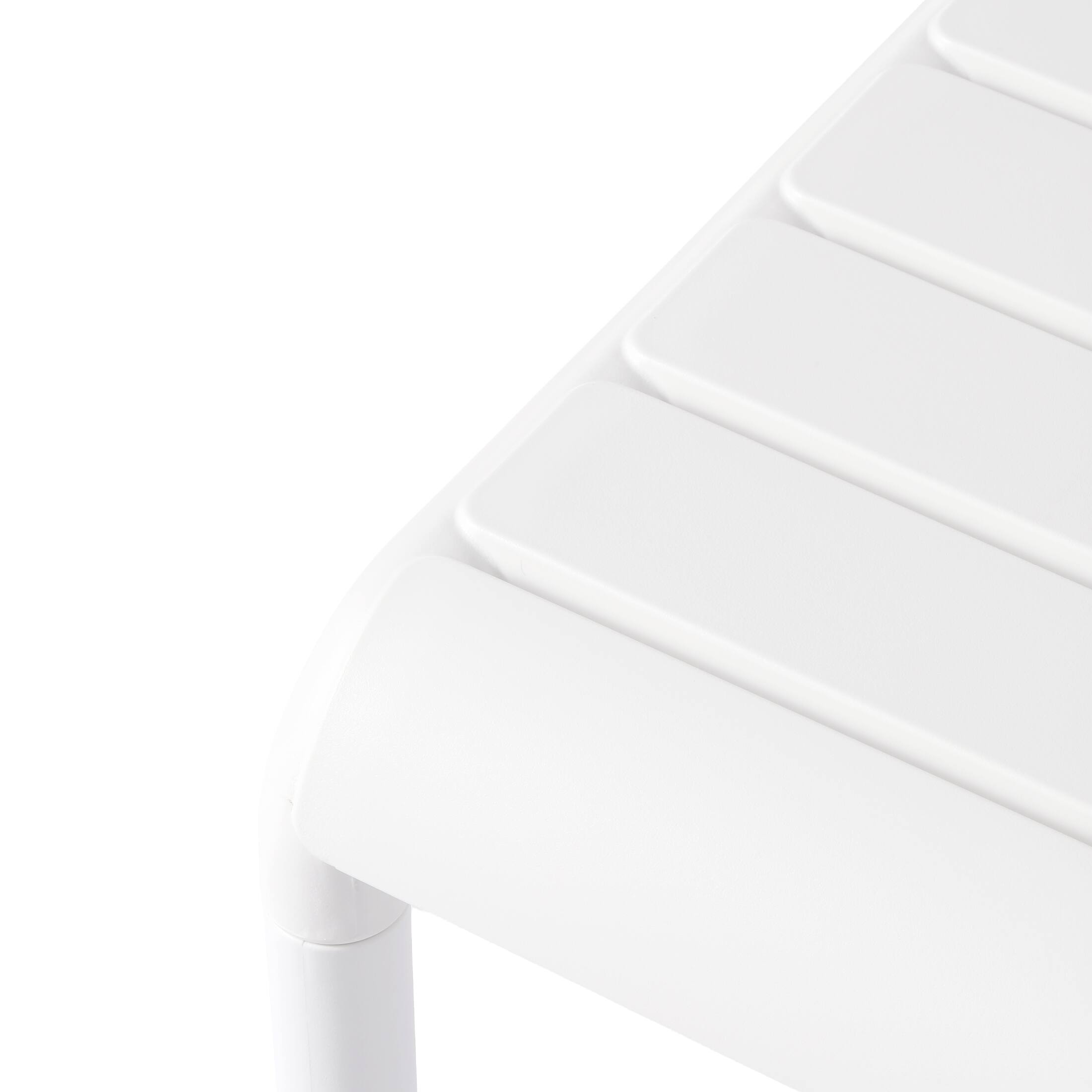 Alt View 3. WestinTrends - WestinTrends Playa Plastic Modern Outdoor Patio Accent Side Tables (Set of 2) - White.