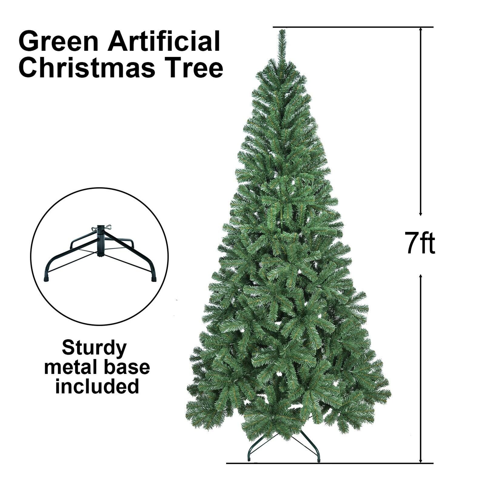 Green Artificial Christmas Tree  
7ft  
Sturdy metal base included