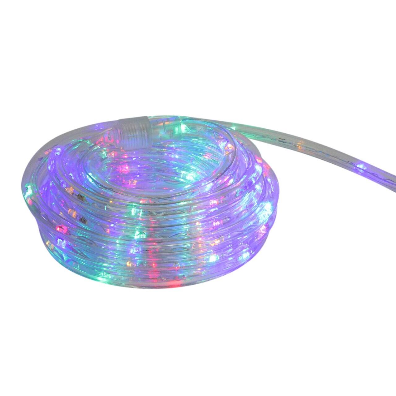 Alt View 1. Northlight - Flexible LED Outdoor Christmas Rope Light - Multi Color - 100' Clear Wire - Multi.