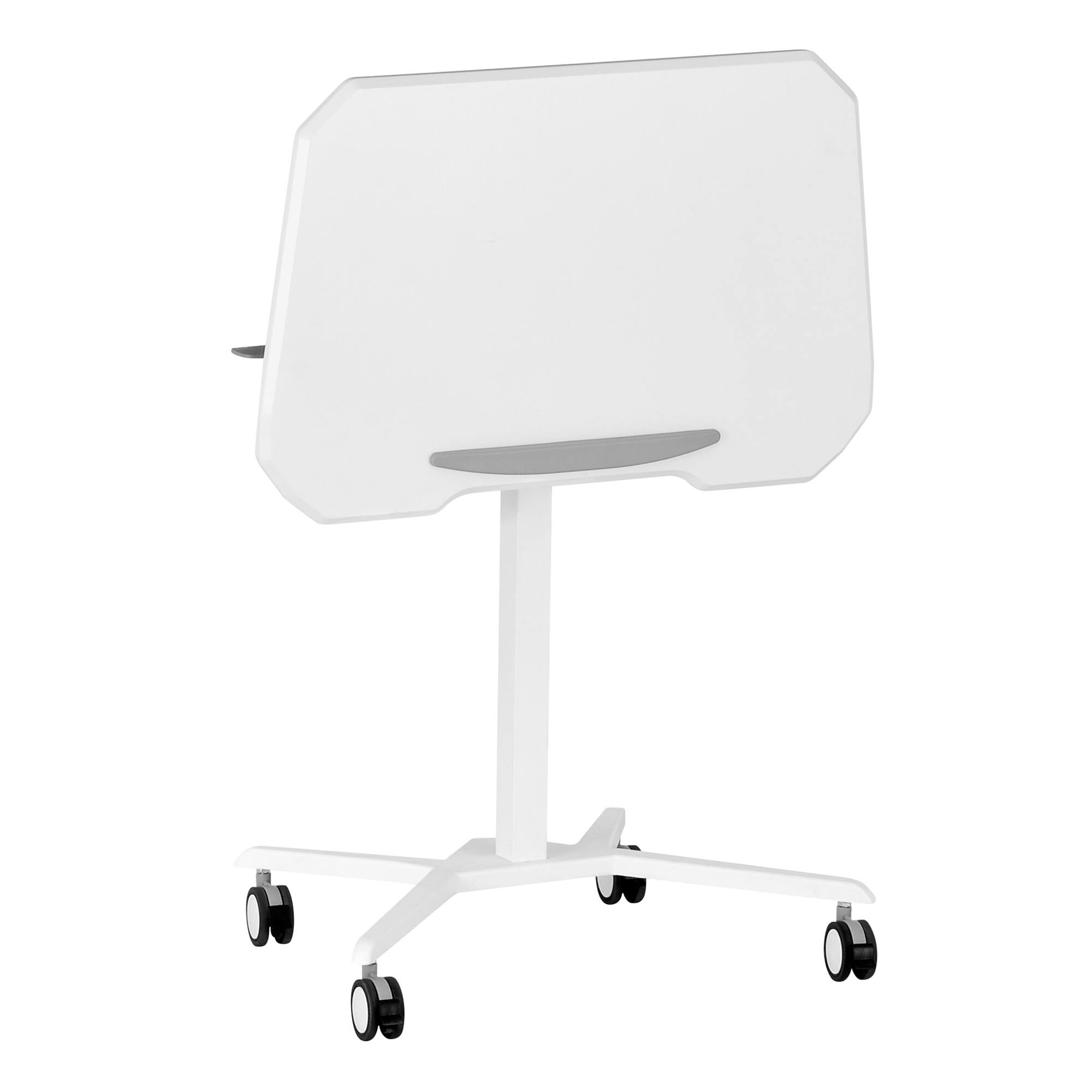 Alt View 9. GOODSILO - Adjustable Height Mobile Laptop Stand with Tiltable Tabletop for Sit-to-Stand Workstation - White.