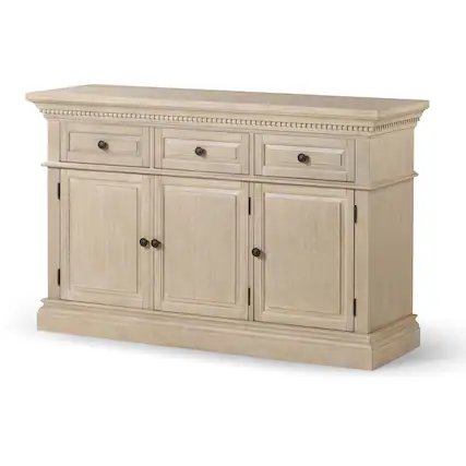 Front. Maven Lane - Maven Lane Theo Traditional Wooden Sideboard in Antiqued White Finish - Antiqued White.