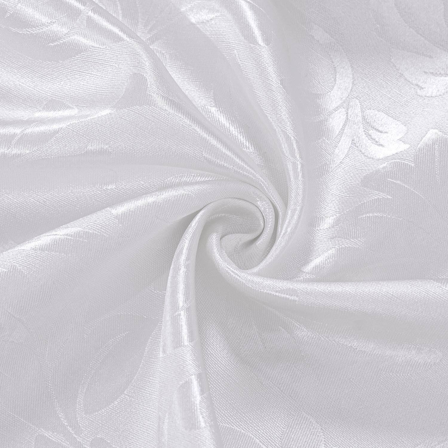 Left. Olivia Gray - Olivia Gray 100% Polyester 200 GSM Dyson Embossed Blackout Grommet Curtain Panel 54" x 84" White - White.