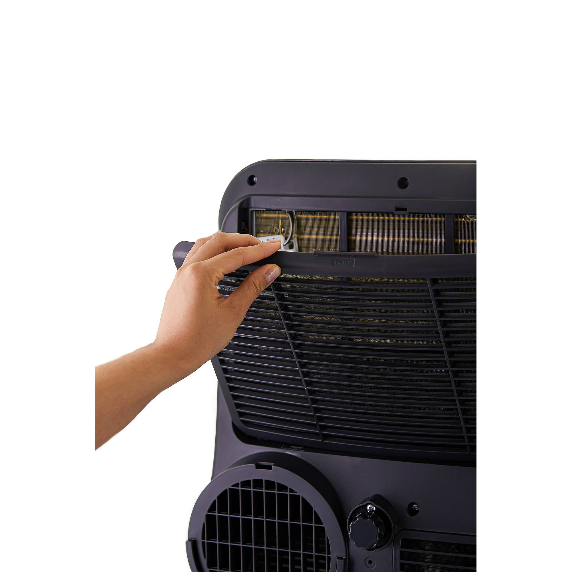 Angle. Midea - Midea Smart Portable Air Conditioner, 8,000 BTU (12,000 ASHRAE), 115V, MAP08S1WGR-T, Cools Rooms up to 350 Sq. Ft - Gray.