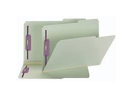 Smead - SafeSHIELD 60% Recycled Heavy Duty Pressboard Classification Folder, 2" Expansion, Legal Size, 25/Box - Gray/Green