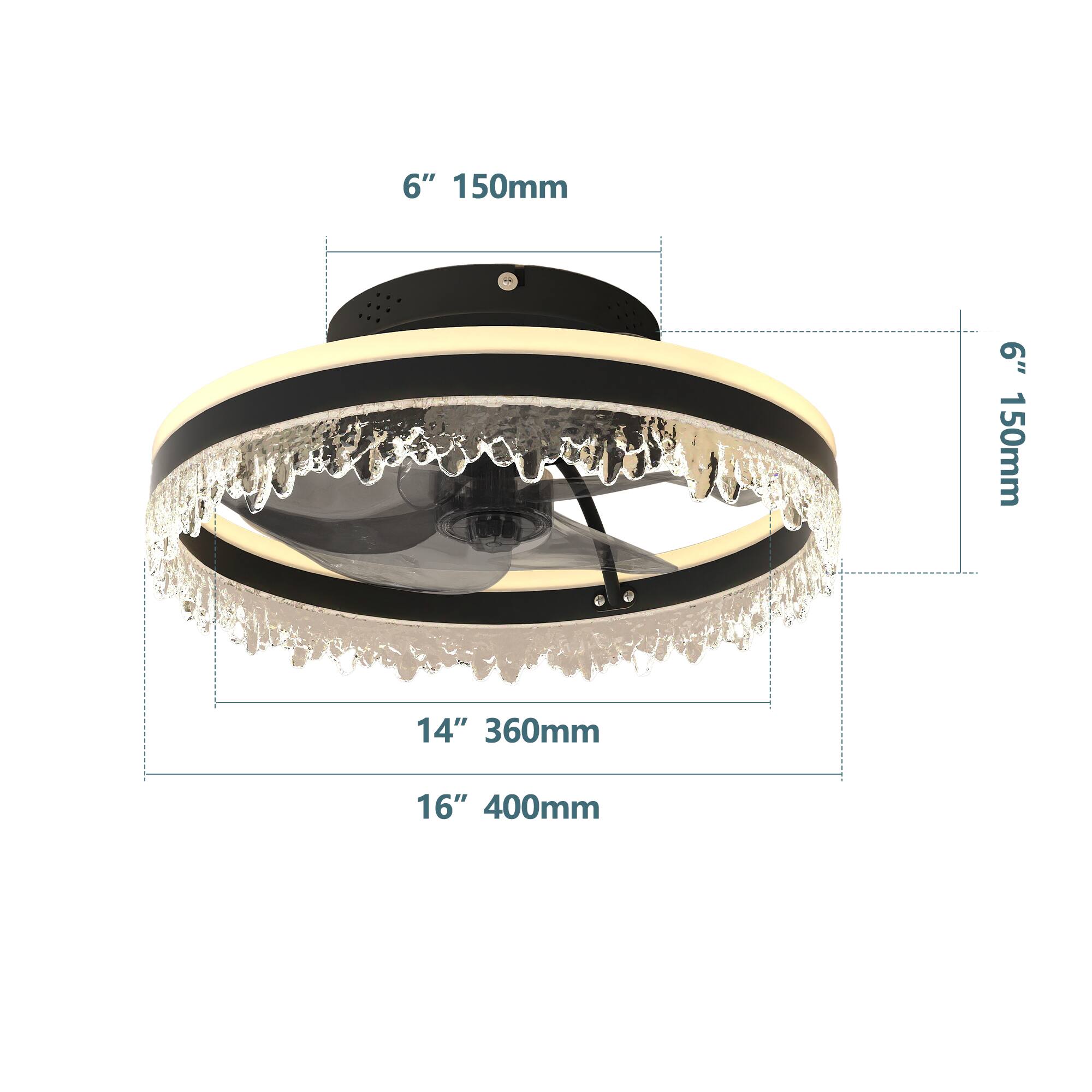 6" 150mm  
14" 360mm  
16" 400mm