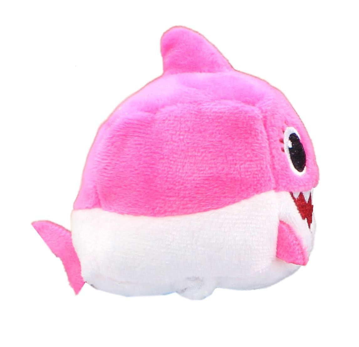 Alt View 1. WowWee - Pinkfong Shark Family 3 Inch Sound Cube Plush - Mommy Shark Pink - Pink.