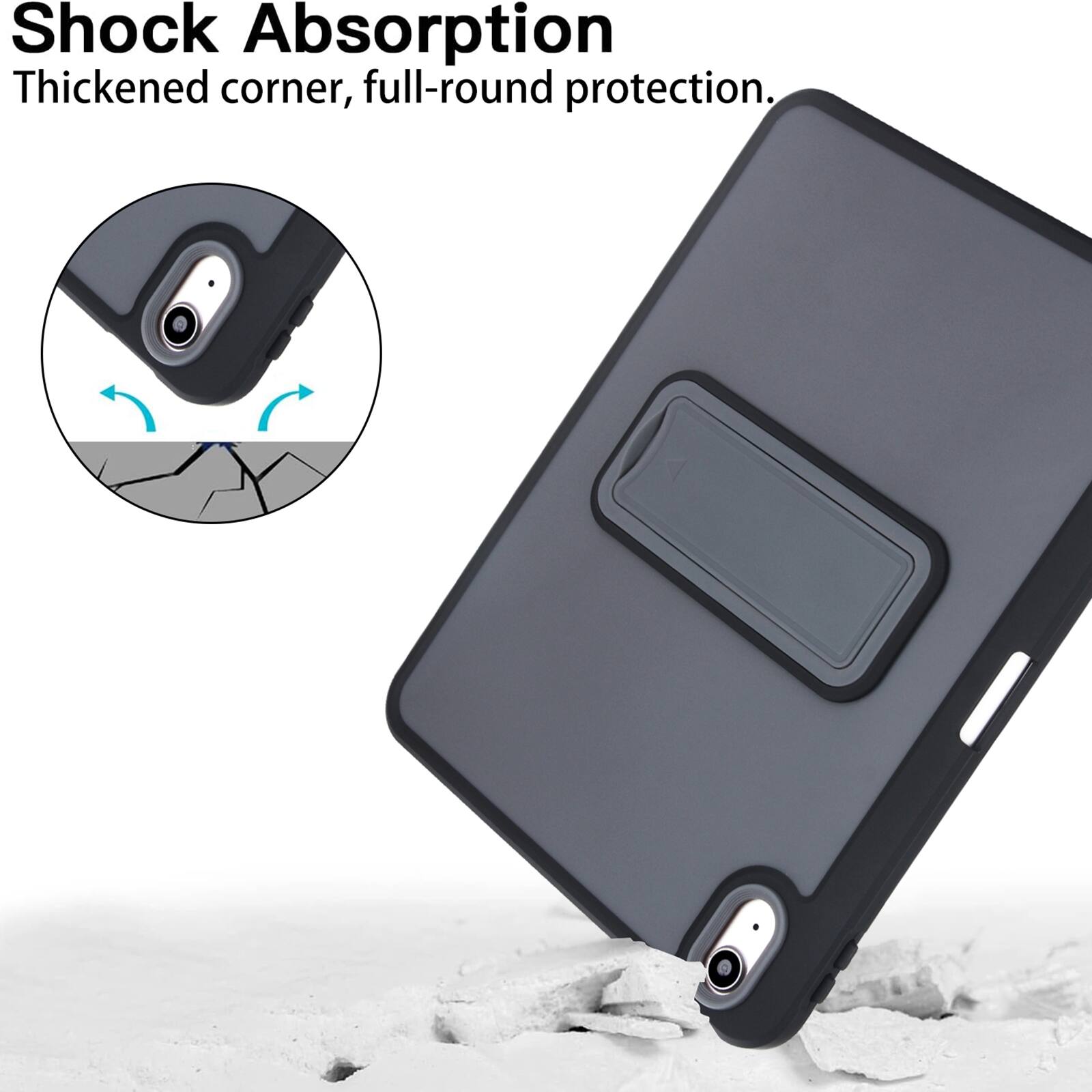 Shock Absorption  
Thickened corner, full-round protection.