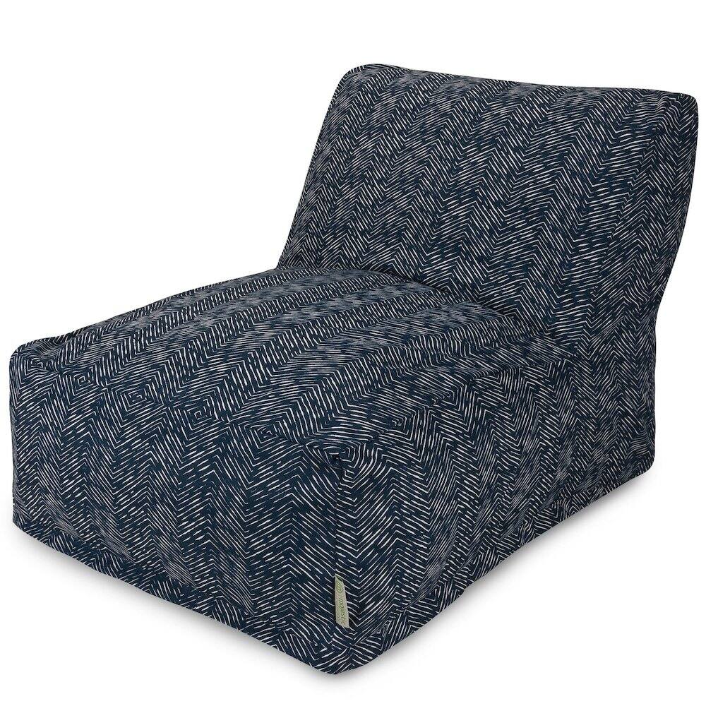 Front. Majestic Home - Chair Lounger South West Navy - Blue.