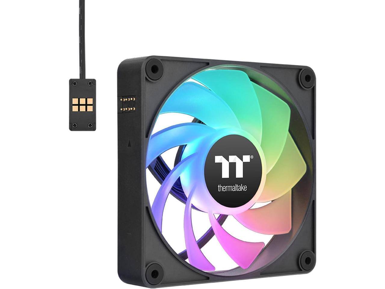 Alt View 2. Thermaltake - Thermaltake CT120 EX ARGB Fan (3-Pack), Magnetic, 5V Sync, 16.8M Colors, 120mm Case Fan - Multicolor.