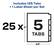 Includes 125 Tabs + 1 Label Sheet per Set
25 x 11"
5 Tabs
8.5"