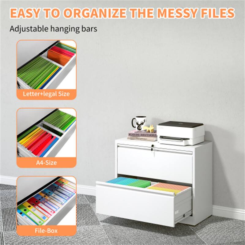 EASY TO ORGANIZE THE MESSY FILES

Adjustable hanging bars

Letter+legal Size

A4-Size

File-Box