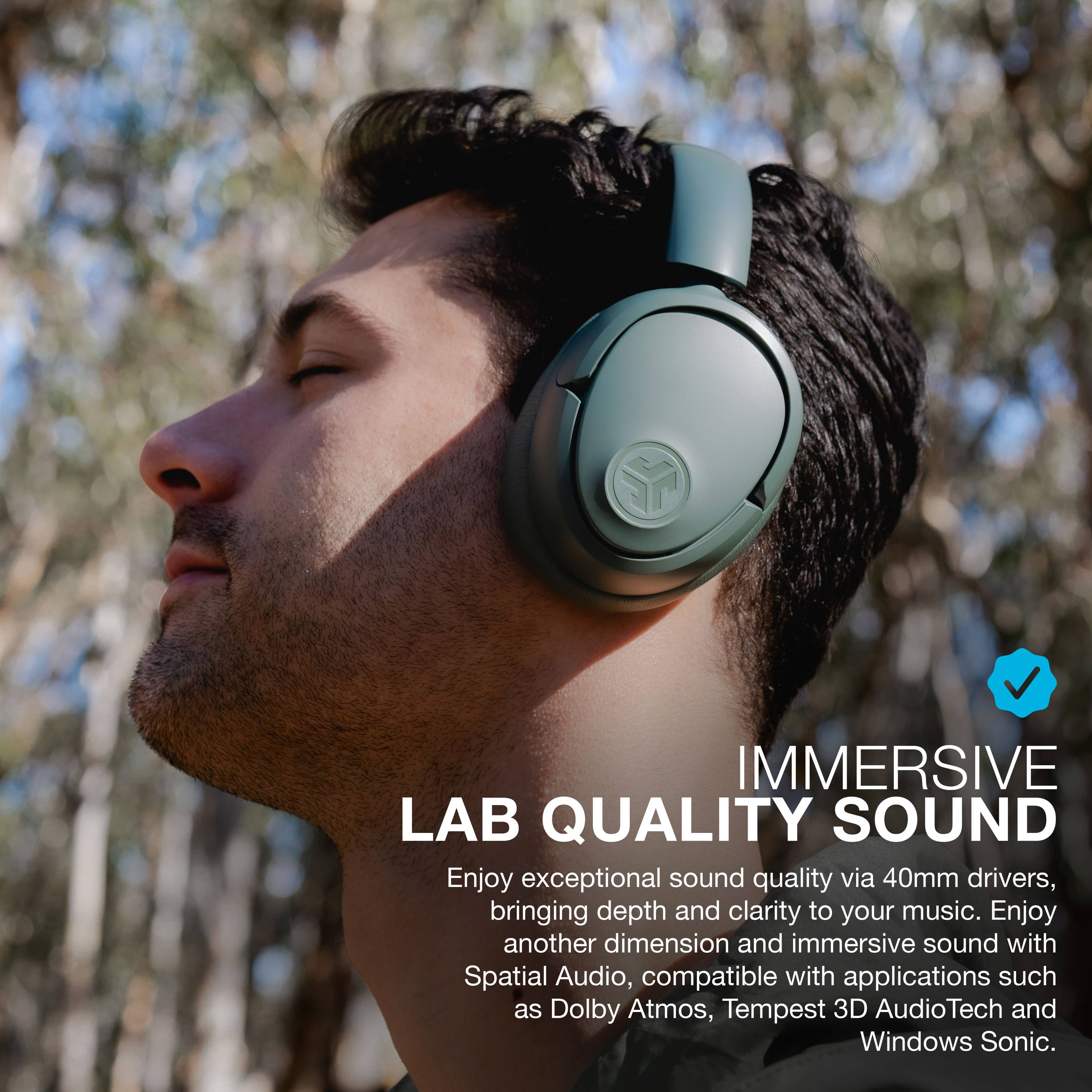 IMMERSIVE LAB QUALITY SOUND

Enjoy exceptional sound quality via 40mm drivers, bringing depth and clarity to your music. Enjoy another dimension and immersive sound with Spatial Audio, compatible with applications such as Dolby Atmos, Tempest 3D AudioTech, and Windows Sonic.