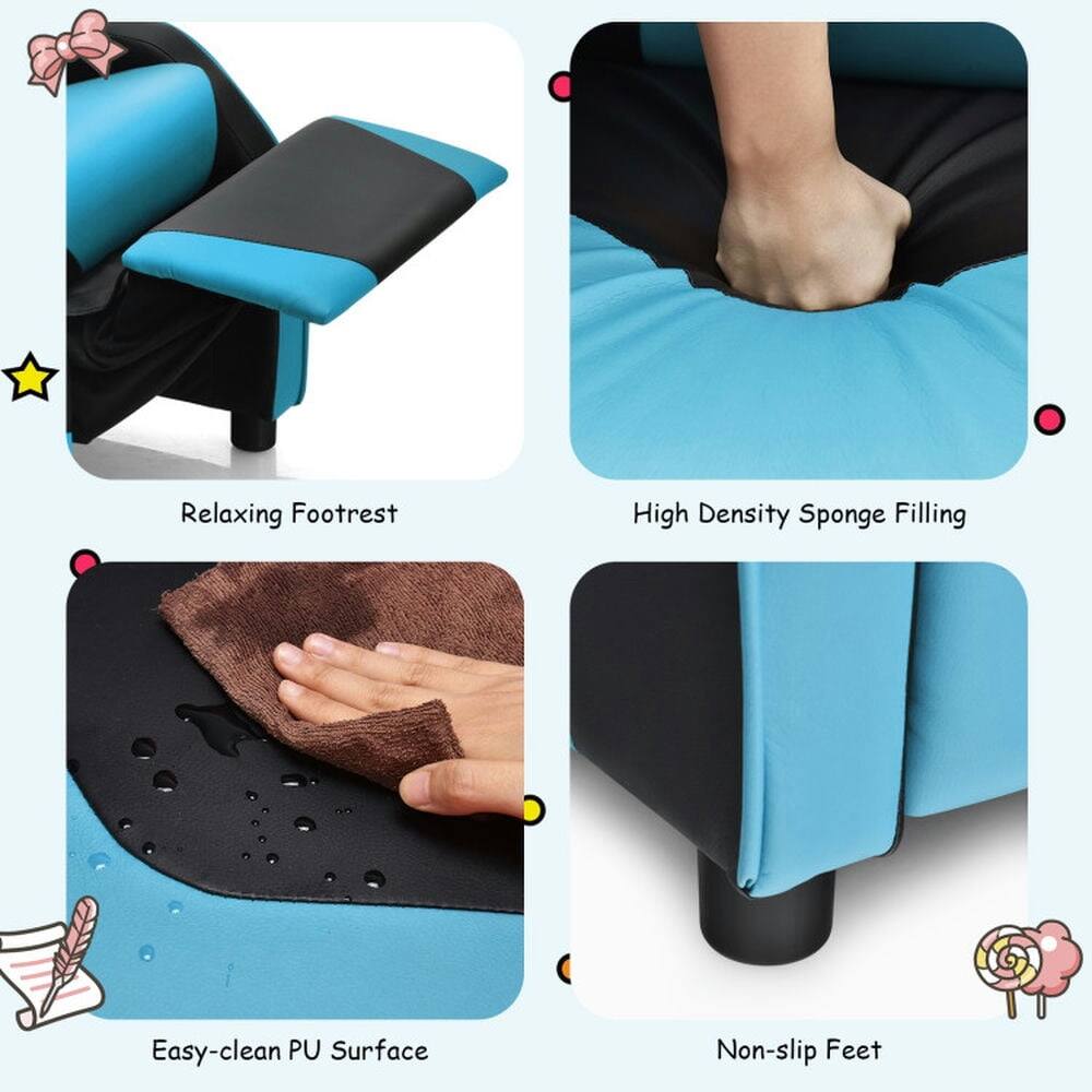 Relaxing Footrest  
High Density Sponge Filling  
Easy-clean PU Surface  
Non-slip Feet