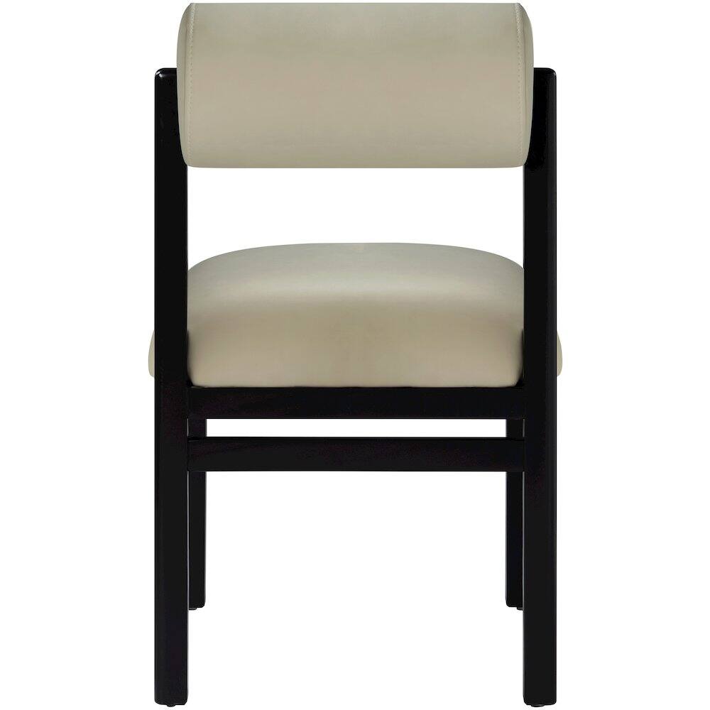 Alt View 4. Meridian Furniture - Roundhill Taupe Vegan Leather Upholstered Dining Chair, Set of 2 - Taupe.