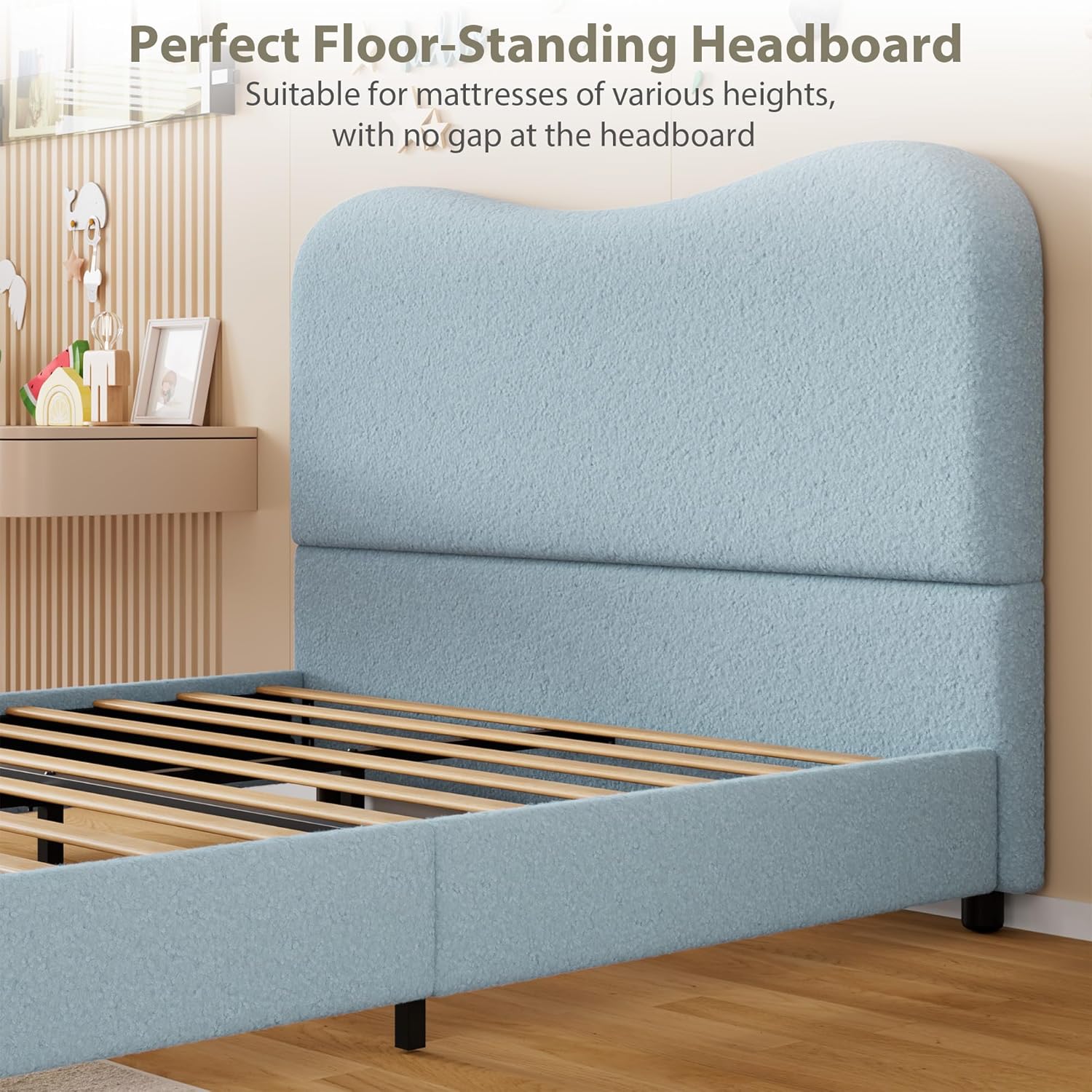 Perfect Floor-Standing Headboard

Suitable for mattresses of various heights, with no gap at the headboard