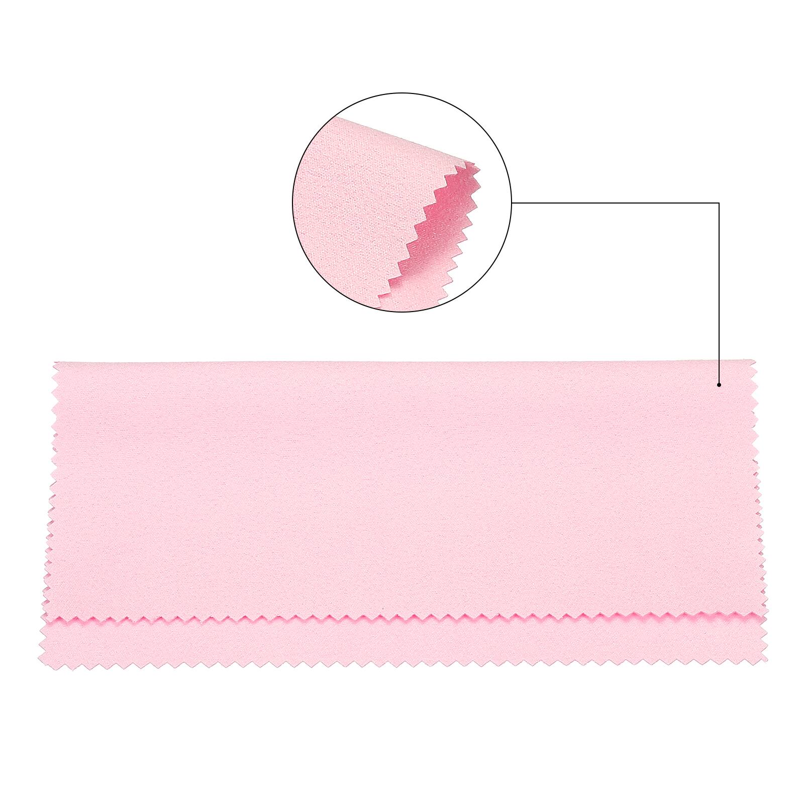 Alt View 2. Unique Bargains - Eyeglass Microfiber Cleaning Cloth 6"x6", 12pcs Soft Suede Wipe for Lens, Eyeglasses, Screens in Vinyl Pouch - Pink.