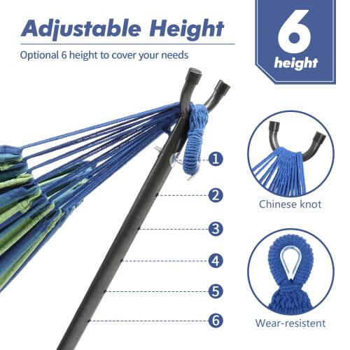 Adjustable Height  
Optional 6 height to cover your needs  

1. Chinese knot  
2.  
3.  
4.  
5.  
6. Wear-resistant