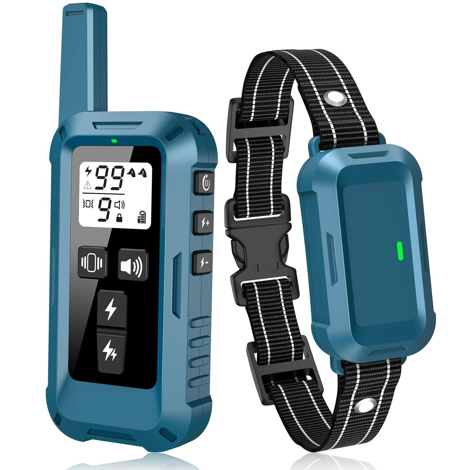 Front. GlowWise - Dog Shock Collar - 4200FT Dog Training Collar with Remote, IPX7 Waterproof Electric Collar with 4 Training Modes. - Blue.