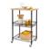 Front. TRINITY - BASICS Bamboo Top Kitchen Cart w/Basket Dark Bronze - Dark Bronze.