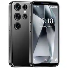 Loheer - S24 Mini Smartphone 64GB 3.5 Inch HD Pocket Phone Dual SIM Face Unlock Kids Phone - Black (Unlocked)