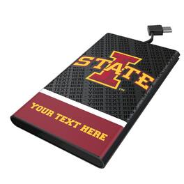 Keyscaper - Iowa State Cyclones Personalized Endzone Plus 5000mAh Flat Powerbank - Black