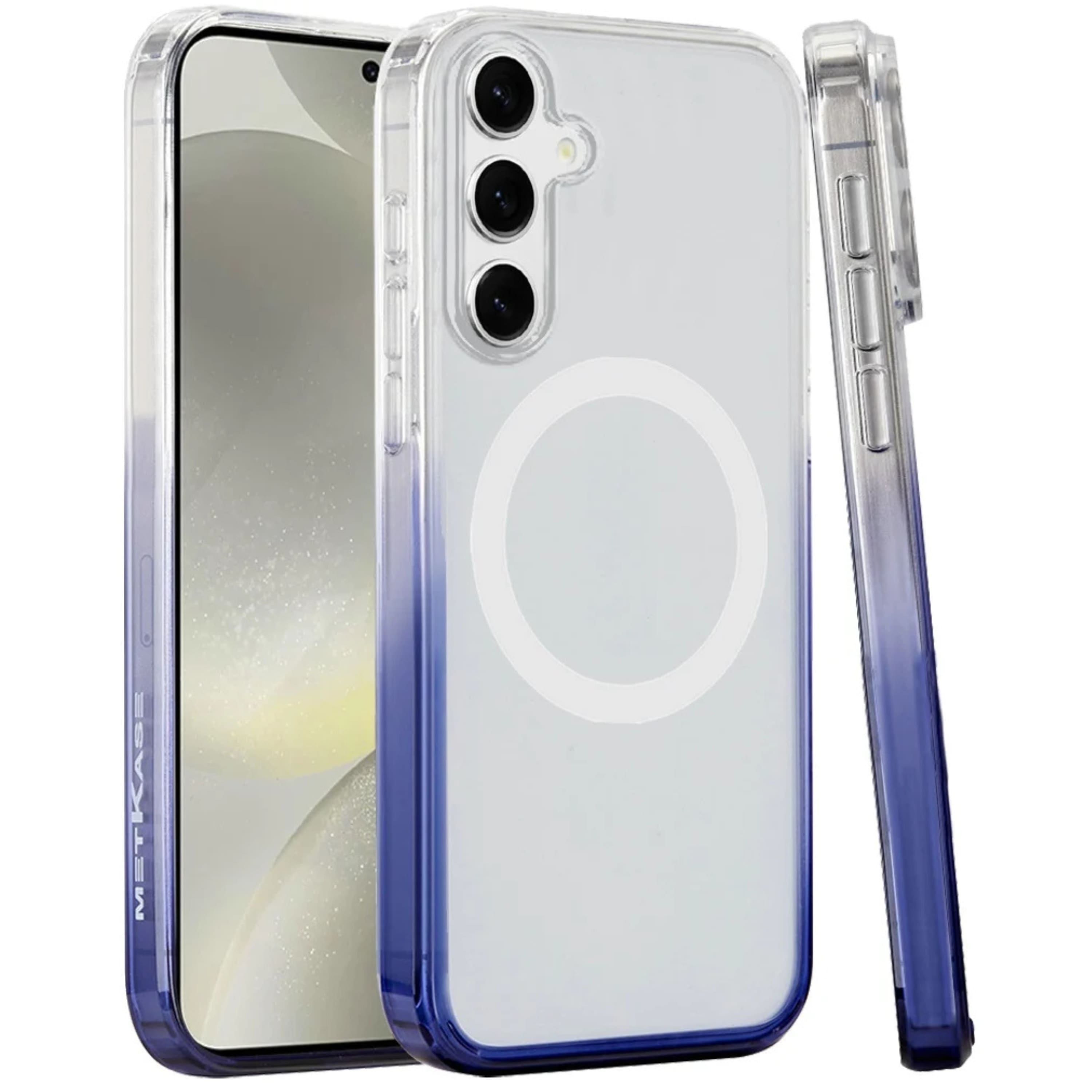 Kitcheniva - Magnetic Circle Gradient Two Tone Case With Tempered Glass For Samsung S25 Plus S24 Plus - Blue price history on PriceWatchPro