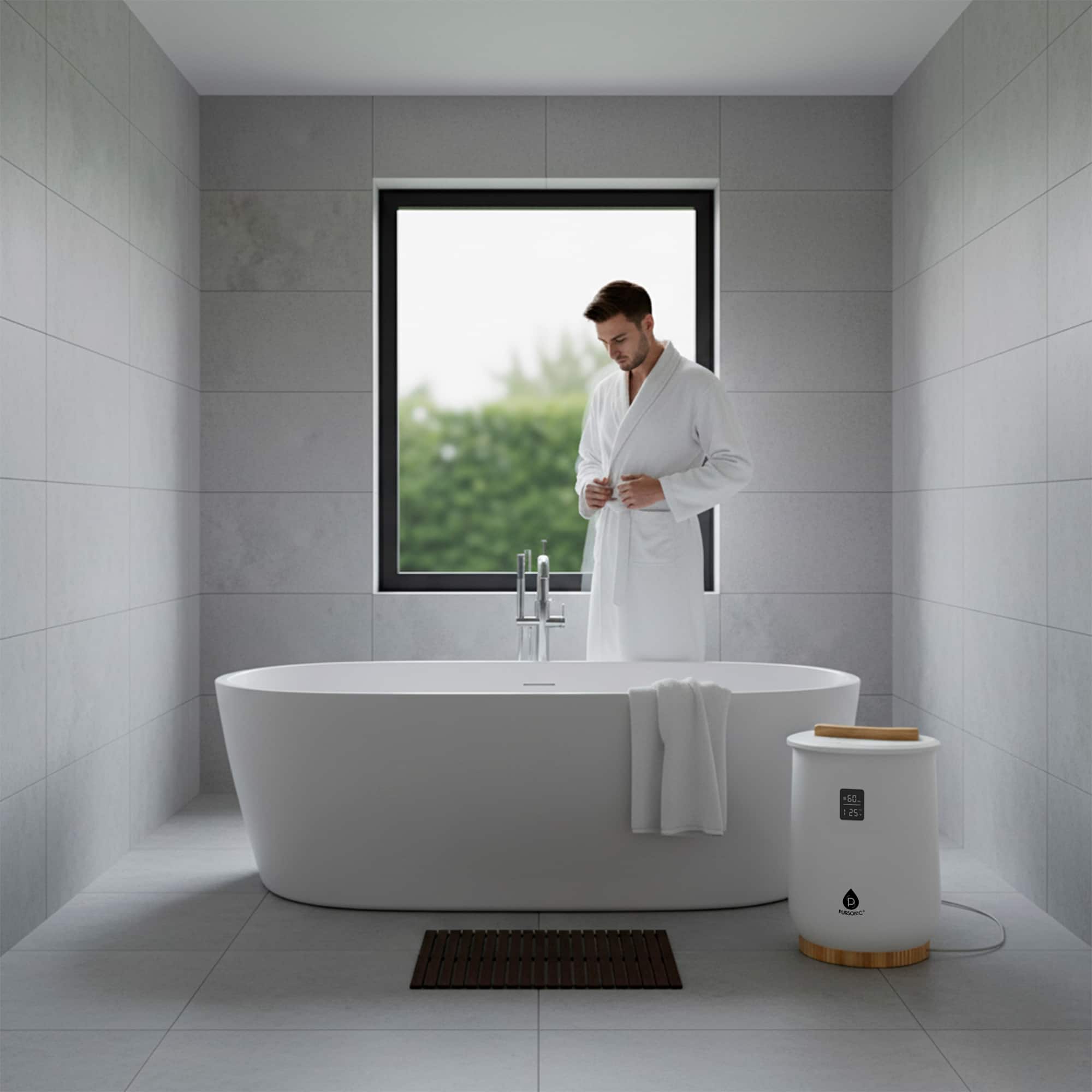 Pursonic Luxury Towel Warmer with One Touch Digital Control Panel