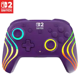 Turtle Beach - Afterglow Wave Wireless RGB Gaming Controller for Nintendo Switch 2, Nintendo Switch, Switch Lite, & OLED Model - Purple
