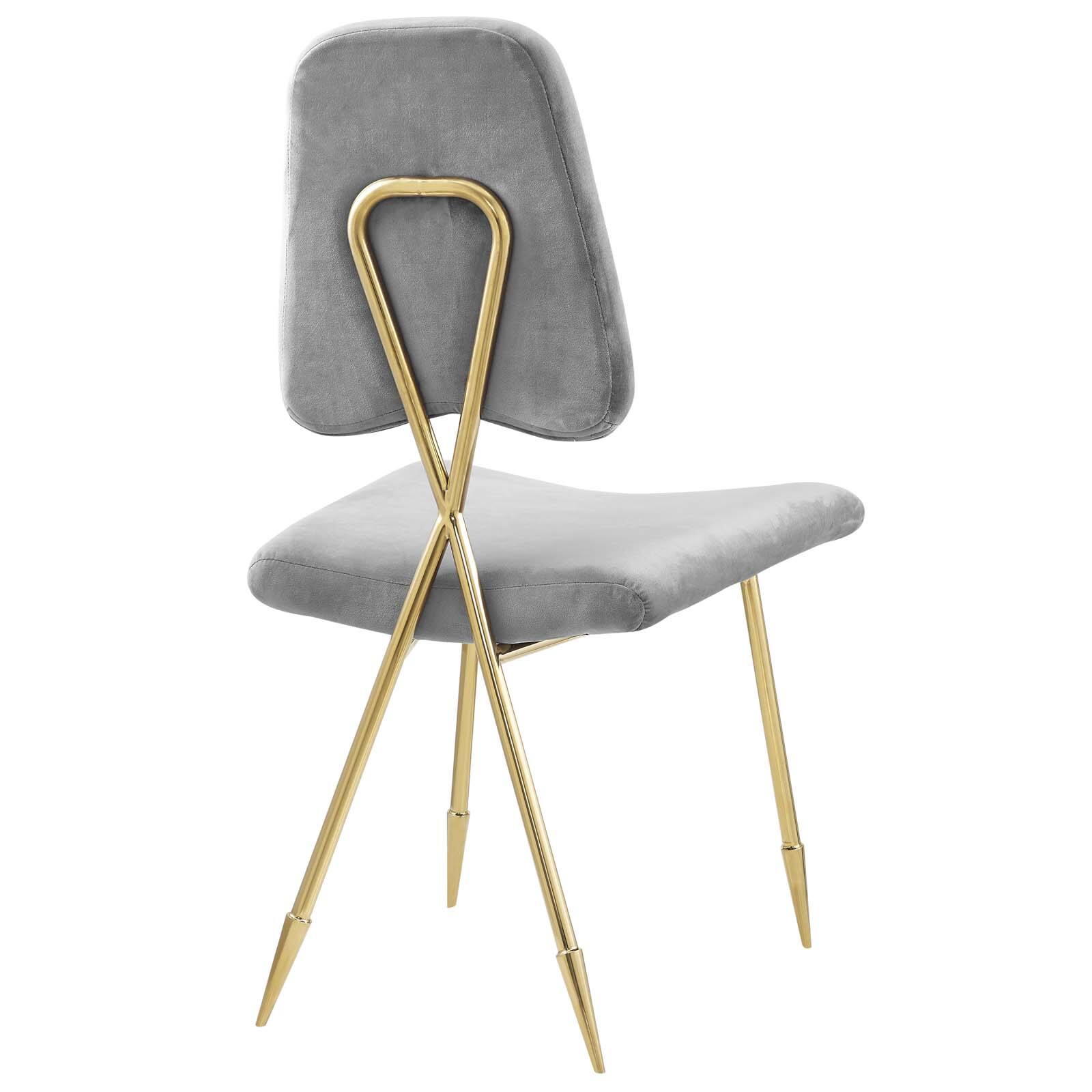 Alt View 1. Modway - Ponder Performance Velvet Dining Side Chair by Modway - Gray.