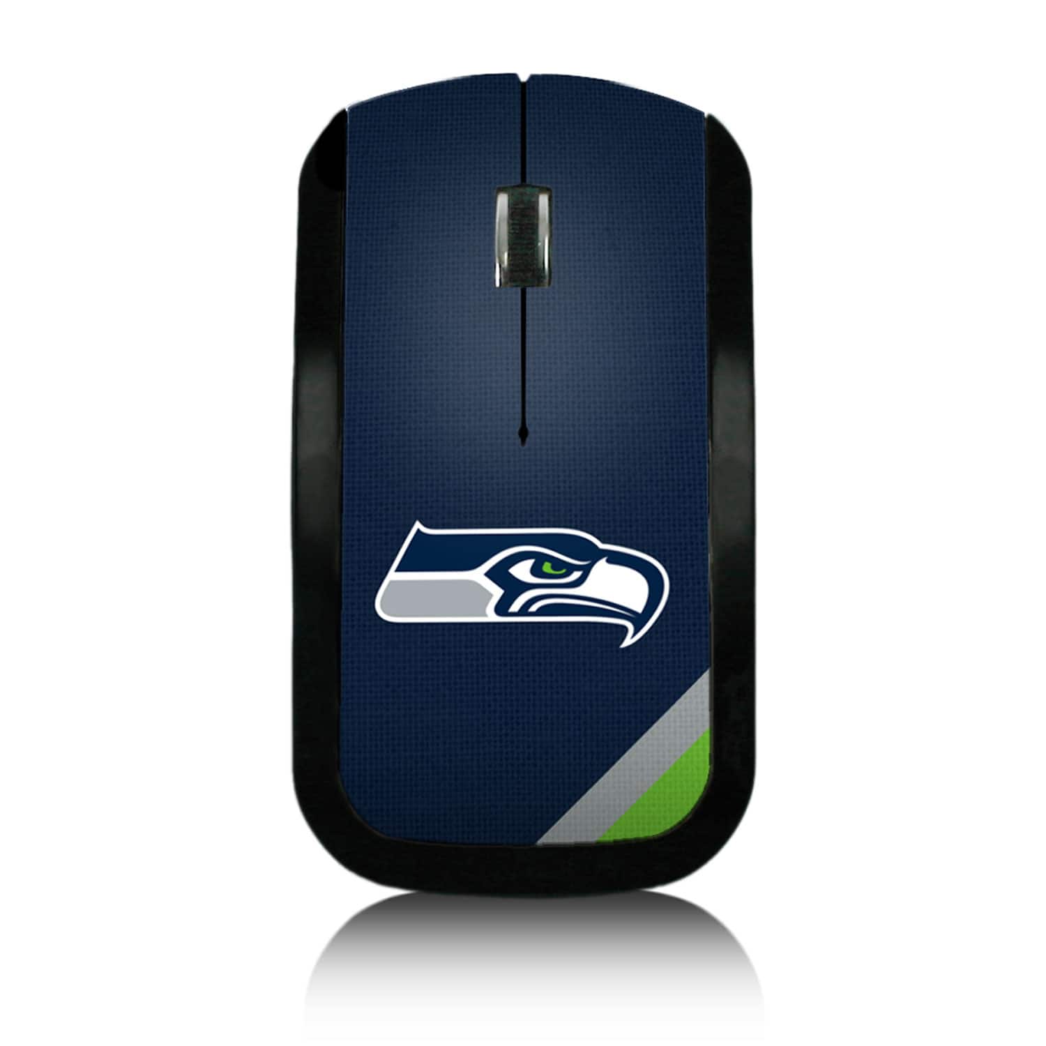 Keyscaper - Seattle Seahawks Diagonal Stripe Wireless Mouse - Wireless - Multicolor