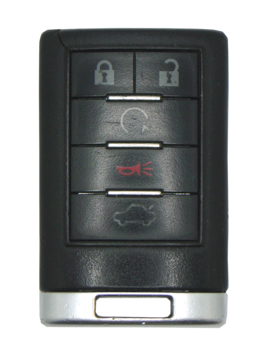 Car Keys Express - Cadillac Keyless Entry Remote - 5 Buttons (Lock, Unlock, Remote Start, Trunk, and Panic) - Black