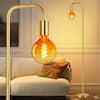 Front. Pawtners - 67" Modern Floor Lamp in Warm Gold Finish for Living Room, Bedroom, Office Decor.