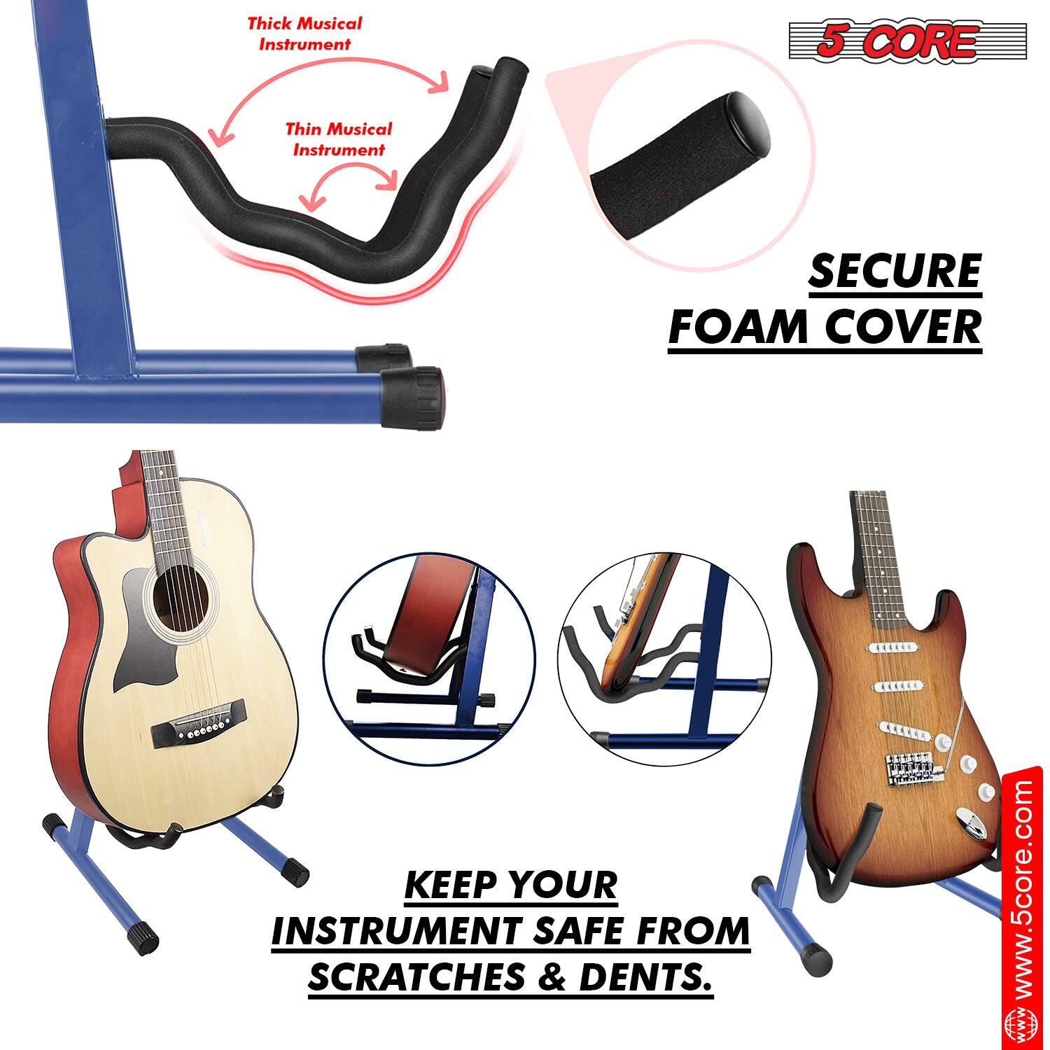 Thick Musical Instrument  
Thin Musical Instrument  

SECURE FOAM COVER  

KEEP YOUR INSTRUMENT SAFE FROM SCRATCHES & DENTS.  

www.5core.com