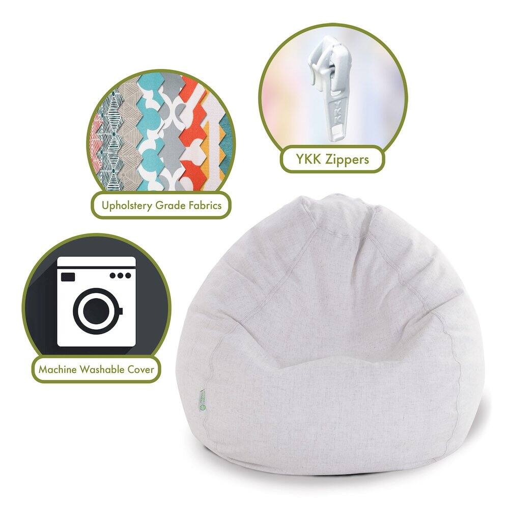 - Upholstery Grade Fabrics
- YKK Zippers
- Machine Washable Cover