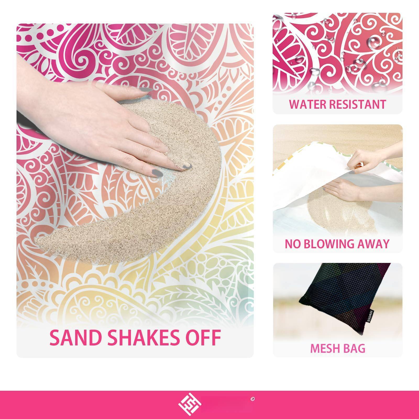 - WATER RESISTANT
- NO BLOWING AWAY
- SAND SHAKES OFF
- MESH BAG